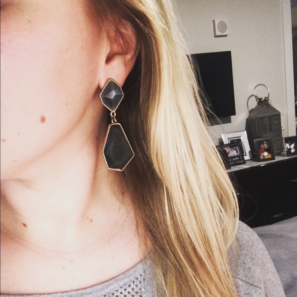 Stardust Drop Earrings with Gold Accent